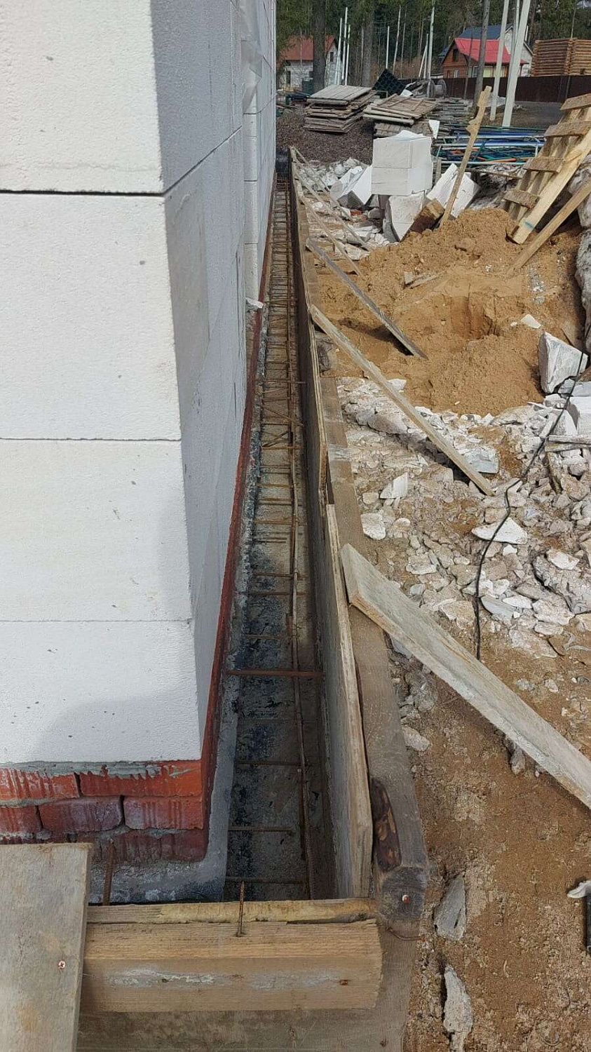 бетонный ростверк для облицовочного кирпича